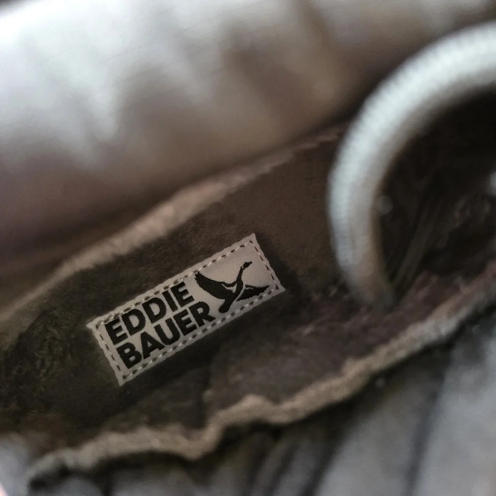 Eddie Bauer Balasana Faux Fur Lined Winter Boots - Grey / Black - Size 9